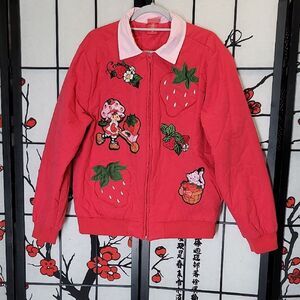 BoxLunch Exclusive Strawberry Shortcake Patches Quilted Jacket Size Medium